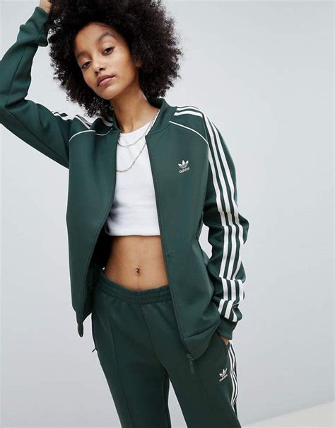 adidas green tracksuit women.